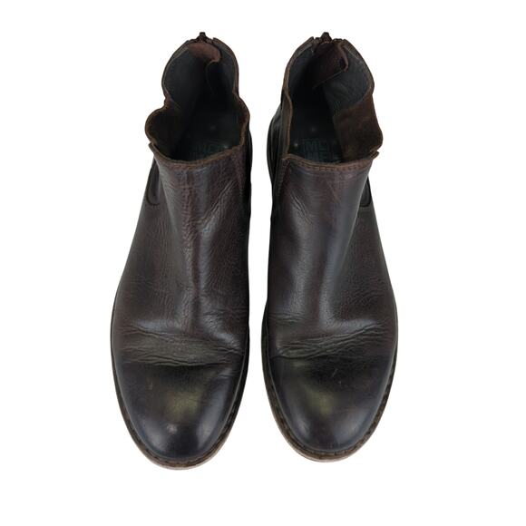 Moma Chelsea Boots Brown Leather Ankle Booties EU 38 Back Zipper - Picture 4 of 7